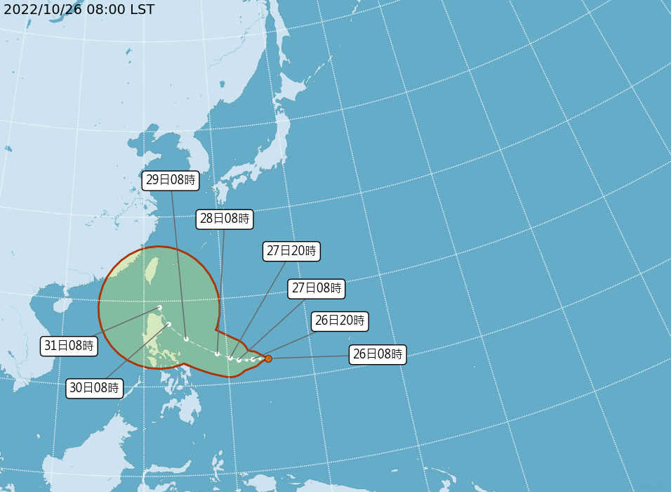 Новый тропический циклон приблизится к Тайваню в конце недели
